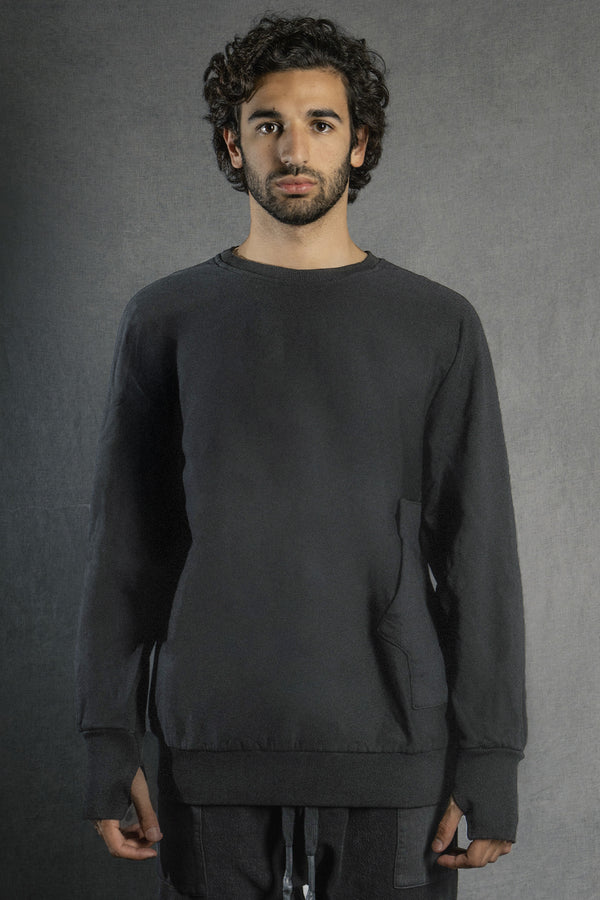 isaac sellam experience BASIC SWEAT MOLLETON PLOMB