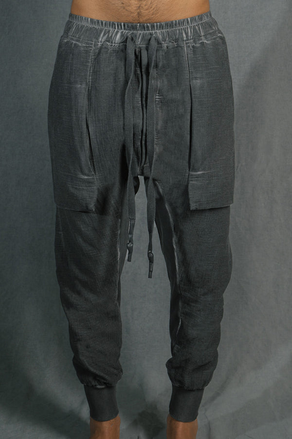 isaac sellam experience GUSSET PANTS GAUFRÉ PLOMB