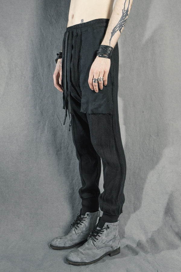 Isaac Sellam Experience GUSSET PANTS GRILLAGE NOIR