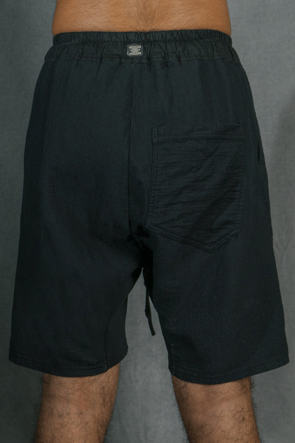 Isaac Sellam Experience GUSSET SHORT GAUFRÉ NOIR