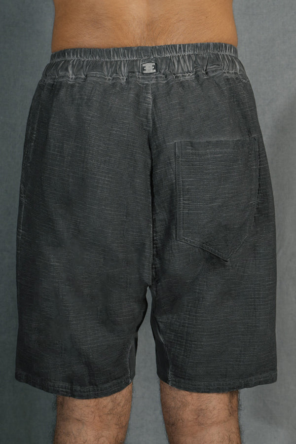 Isaac Sellam Experience GUSSET SHORT GAUFRÉ PLOMB