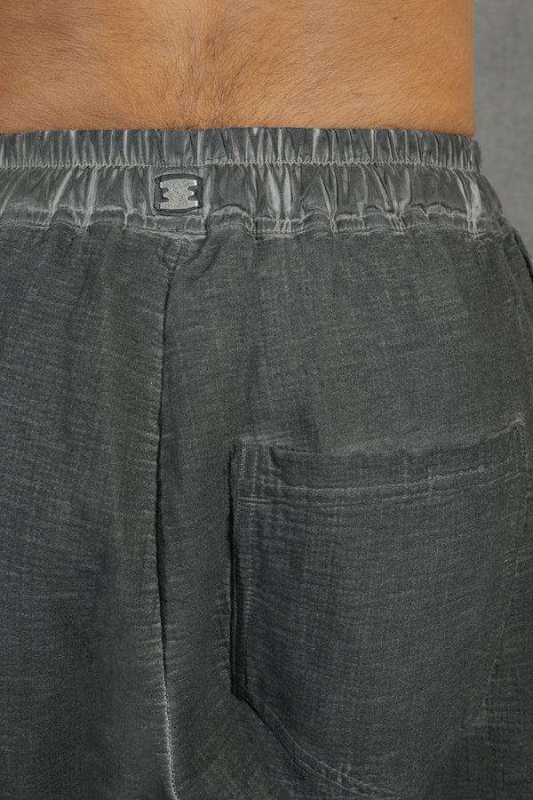 Isaac Sellam Experience GUSSET SHORT GAUFRÉ PLOMB