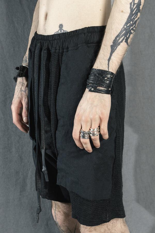 Isaac Sellam Experience GUSSET SHORT GRILLAGE NOIR