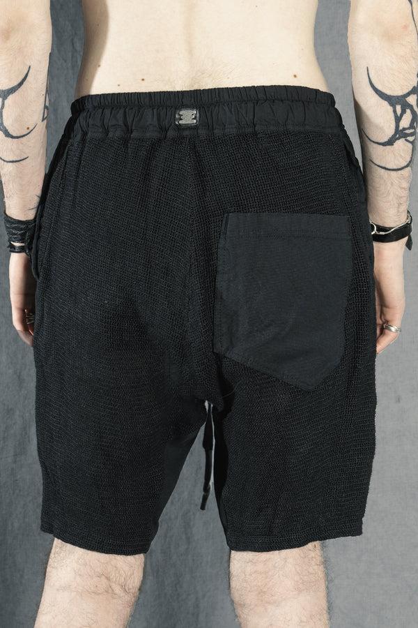 Isaac Sellam Experience GUSSET SHORT GRILLAGE NOIR