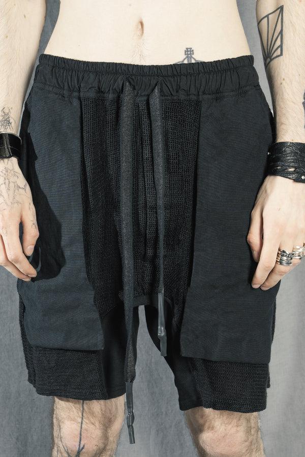 isaac sellam experience GUSSET SHORT GRILLAGE NOIR