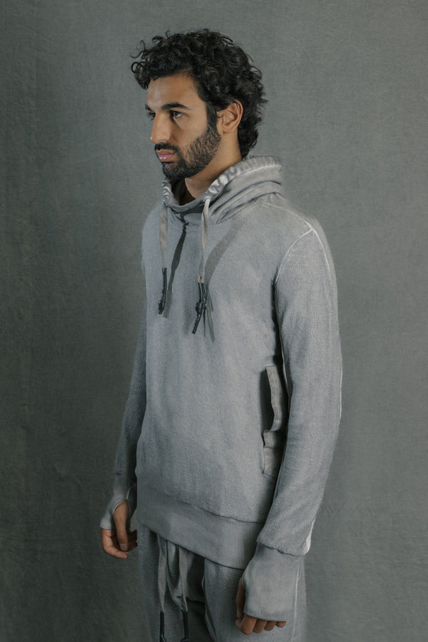 Isaac Sellam Experience HOODY SWEAT SPONGE ALU