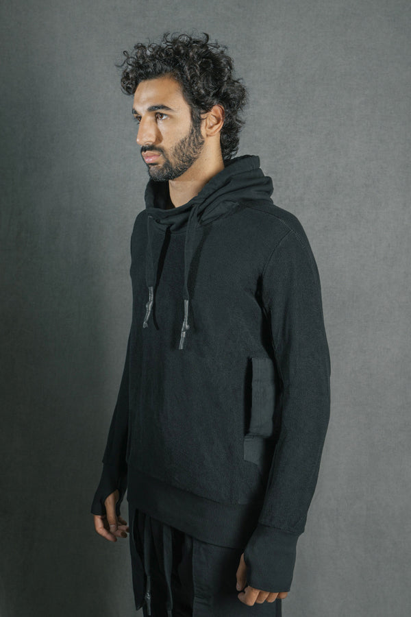 Isaac Sellam Experience HOODY SWEAT SPONGE NOIR
