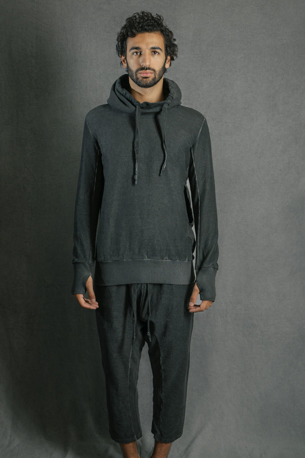 Isaac Sellam Experience HOODY SWEAT SPONGE PLOMB