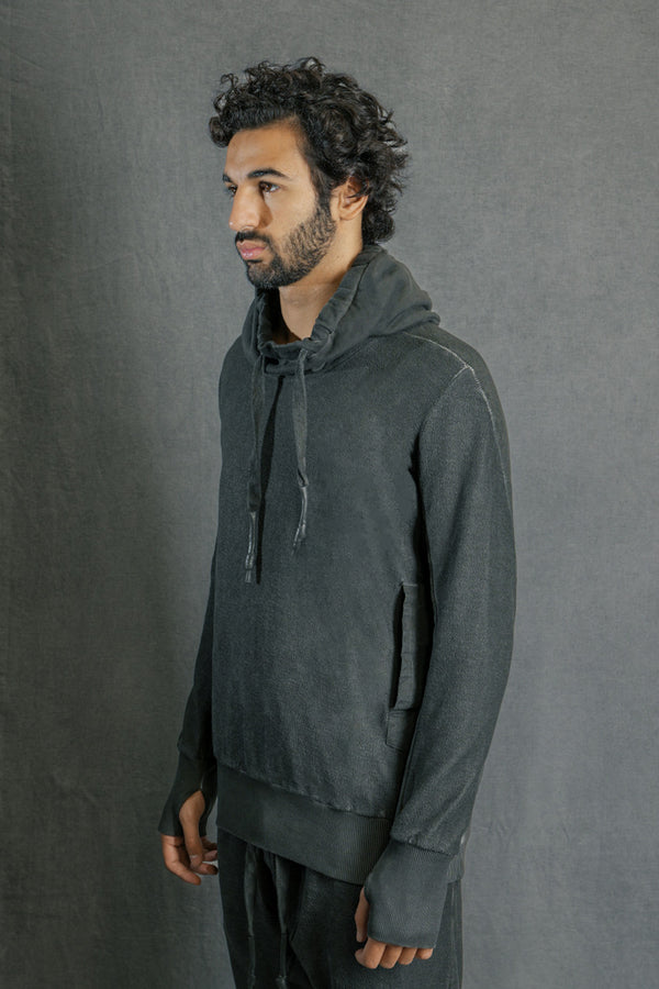 Isaac Sellam Experience HOODY SWEAT SPONGE PLOMB