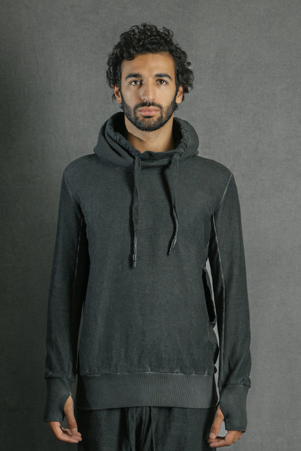 isaac sellam experience HOODY SWEAT SPONGE PLOMB