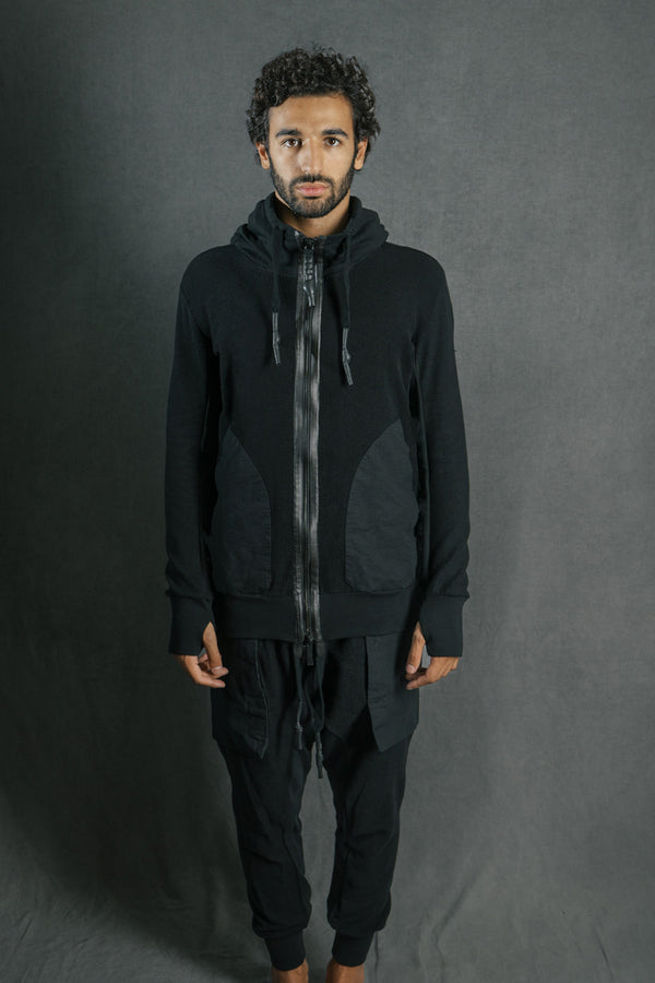 Isaac Sellam Experience HOODYZIP SPONGE NOIR