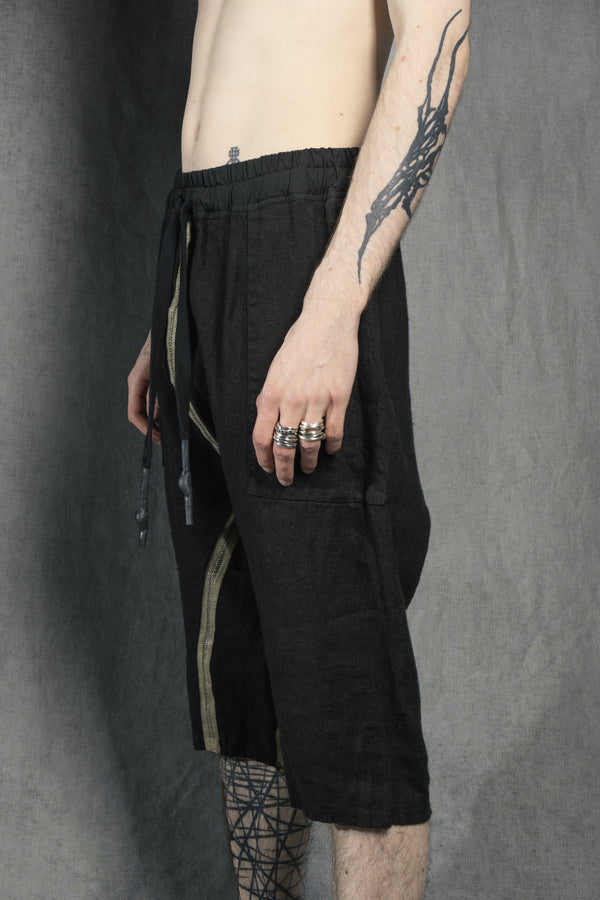 Isaac Sellam Experience LC SHORT BANDÉ LINEN NOIR