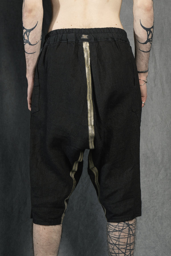 Isaac Sellam Experience LC SHORT BANDÉ LINEN NOIR