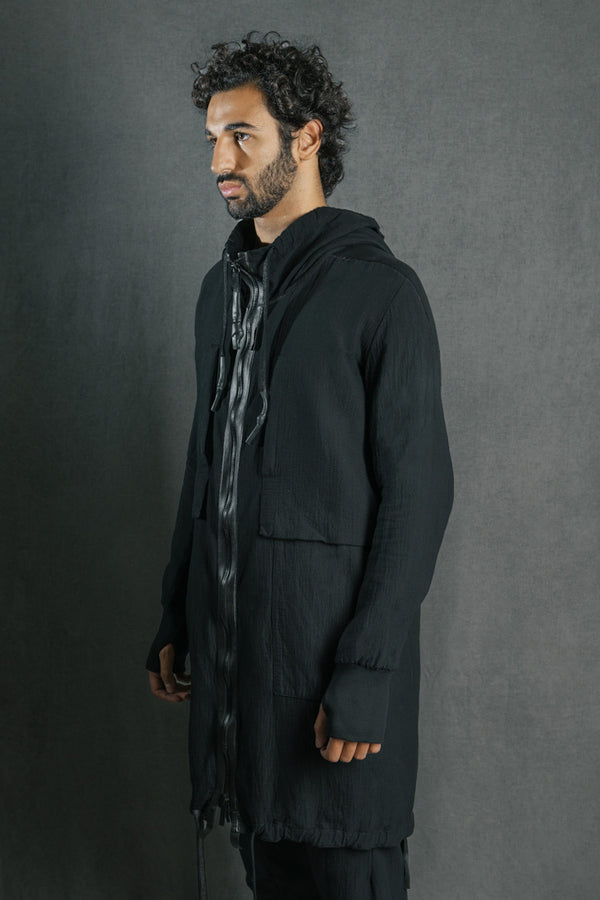 Isaac Sellam Experience PARKA GAUFRE NOIR