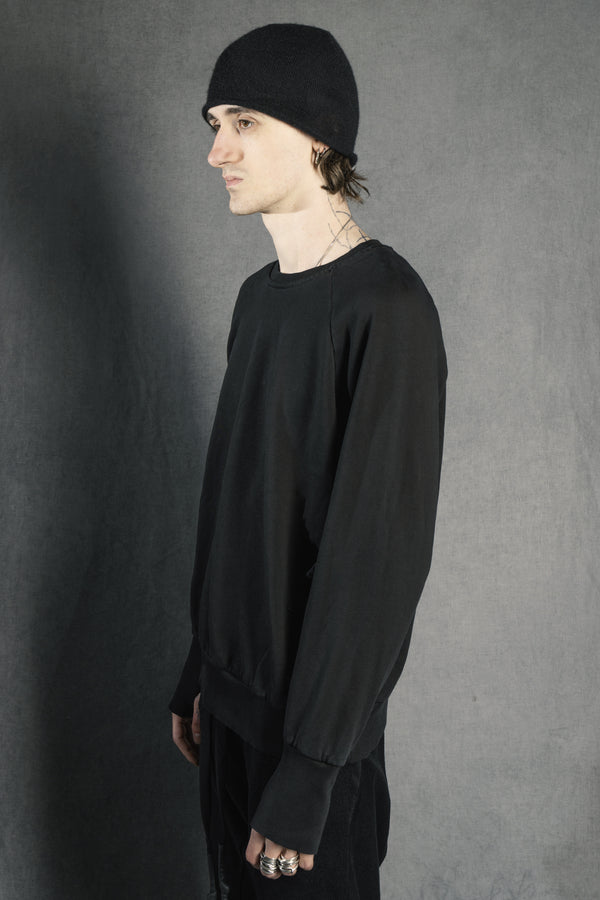 Isaac Sellam Experience RAGLAN SWEAT MOLLETON NOIR