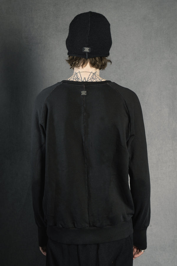 Isaac Sellam Experience RAGLAN SWEAT MOLLETON NOIR