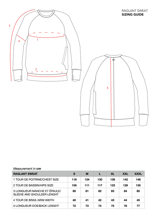 Isaac Sellam Experience RAGLAN SWEAT MOLLETON NOIR