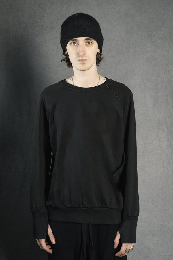 isaac sellam experience RAGLAN SWEAT MOLLETON NOIR