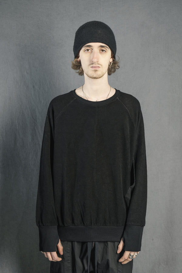 isaac sellam experience RAGLAN SWEAT SPONGE NOIR