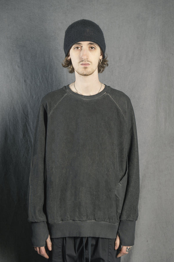 isaac sellam experience RAGLAN SWEAT SPONGE PLOMB