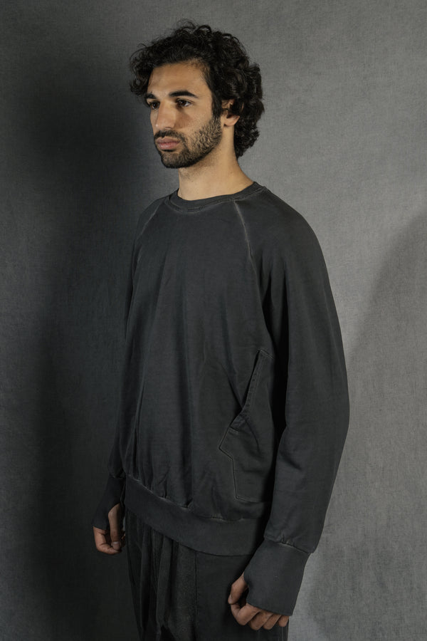 Isaac Sellam Experience RAGLAN SWEATMOLLETON PLOMB