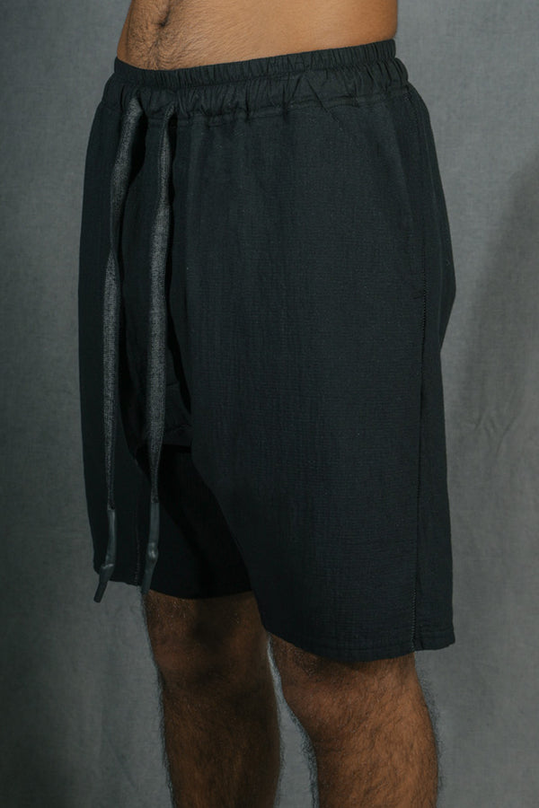 Isaac Sellam Experience SHORT GAUFRE NOIR