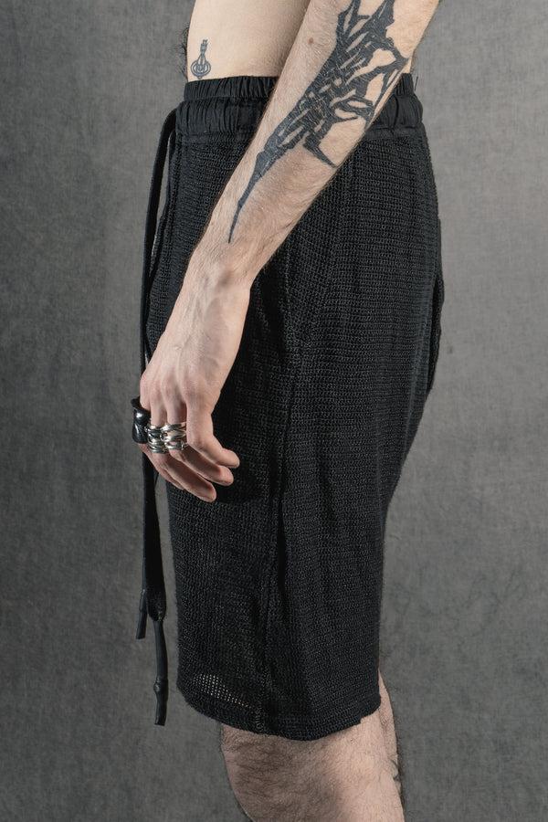 Isaac Sellam Experience SHORT GRILLAGE NOIR