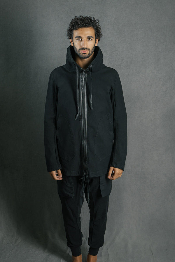 Isaac Sellam Experience ZIPPER CAPUCHE ARMURE NOIR
