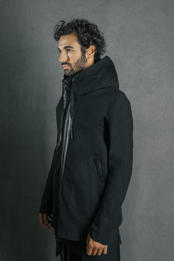 Isaac Sellam Experience ZIPPER CAPUCHE ARMURE NOIR