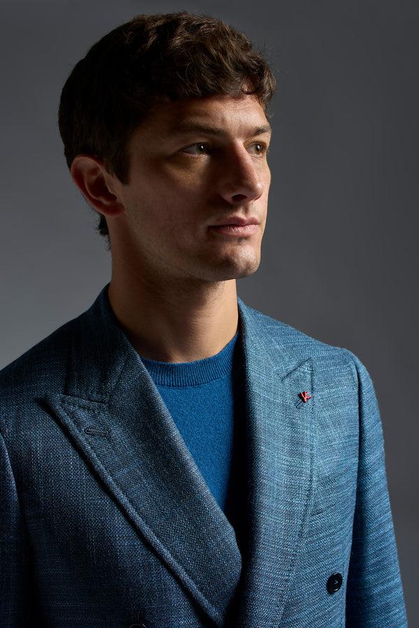 Isaia Domenico Double Breasted Sport Jacket Jacket Blue