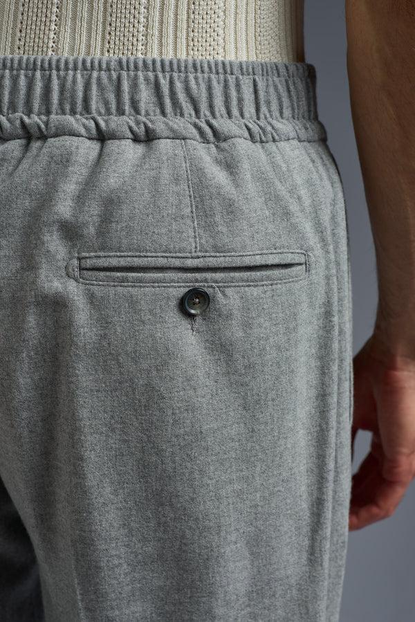 Isaia Double Pleat Comfort Pant Sport Trouser Light Grey