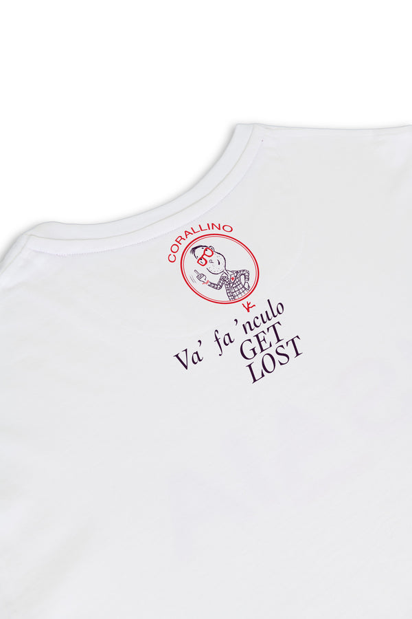 Isaia Gesture T-Shirt Va' Fa 'Nculo Jersey Va' Fa 'Nculo