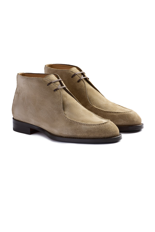 Isaia AMF Suede Chukka Boot Shoes Dark Beige