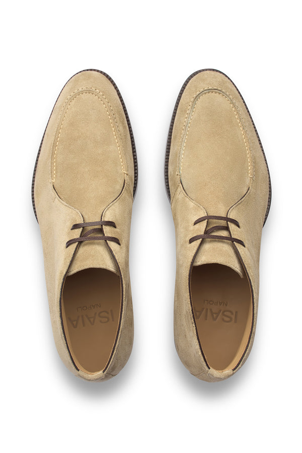 Isaia AMF Suede Chukka Boot Shoes Dark Beige