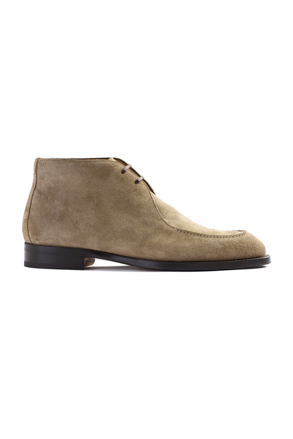 isaia AMF Suede Chukka Boot Shoes Dark Beige