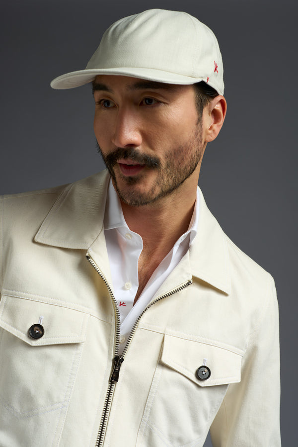 Isaia Baseball Hat Hat Open White