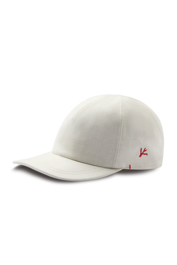 isaia Baseball Hat Hat Open White