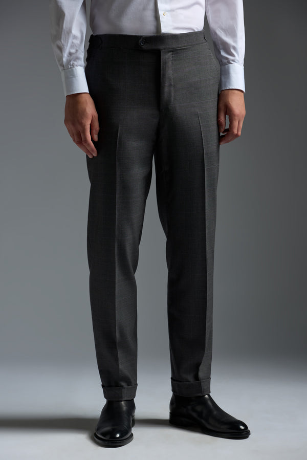Isaia Capri Suit Suit Dark Grey Windowpane