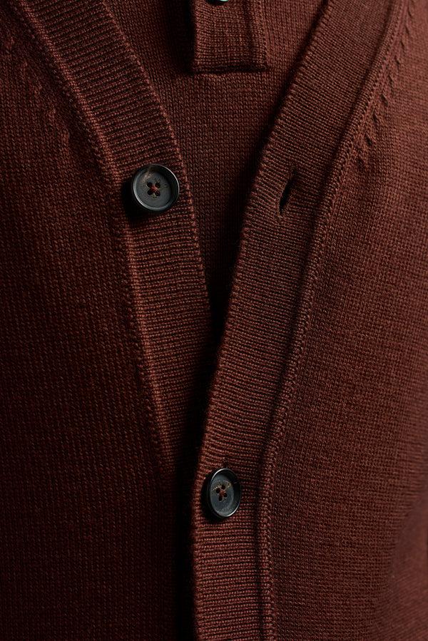 Isaia Cardigan Knitwear Burgundy