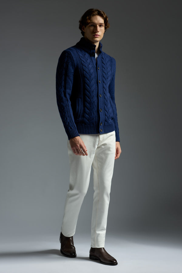 Isaia Cardigan Knitwear Dark Blue