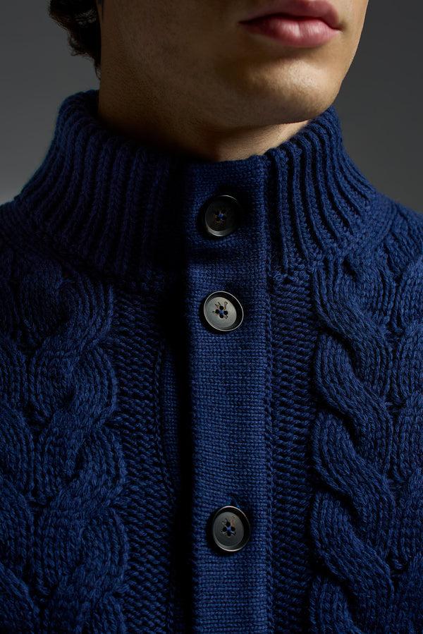 Isaia Cardigan Knitwear Dark Blue