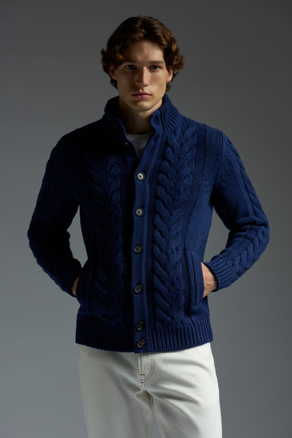 isaia Cardigan Knitwear Dark Blue