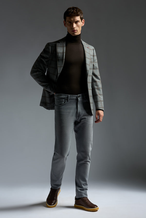 isaia Chiaja Denim Trouser Grey