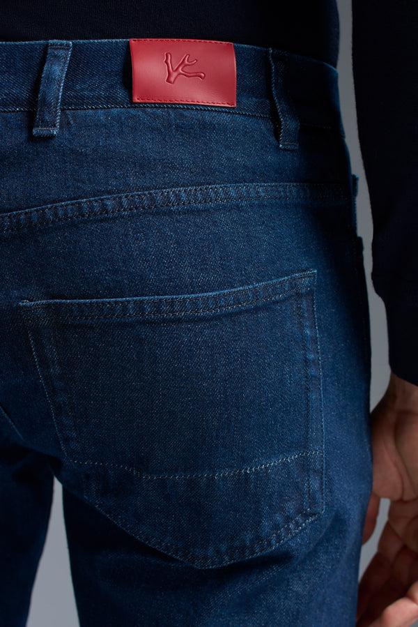 Isaia Chiaja Denim Trouser Navy Blue