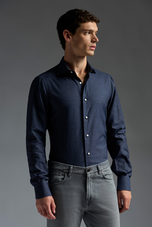 isaia Mix Dress Shirt Shirt Grey