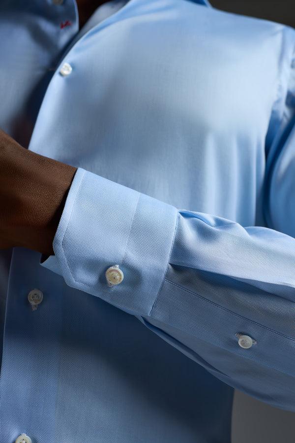 Isaia Mix Dress Shirt Shirt Light Blue