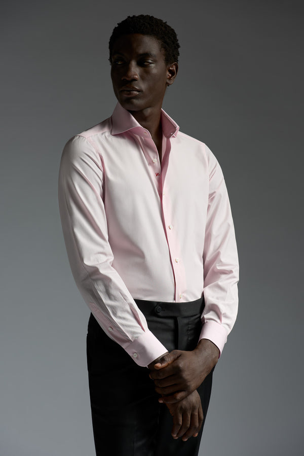isaia Mix Dress Shirt Shirt Light Pink
