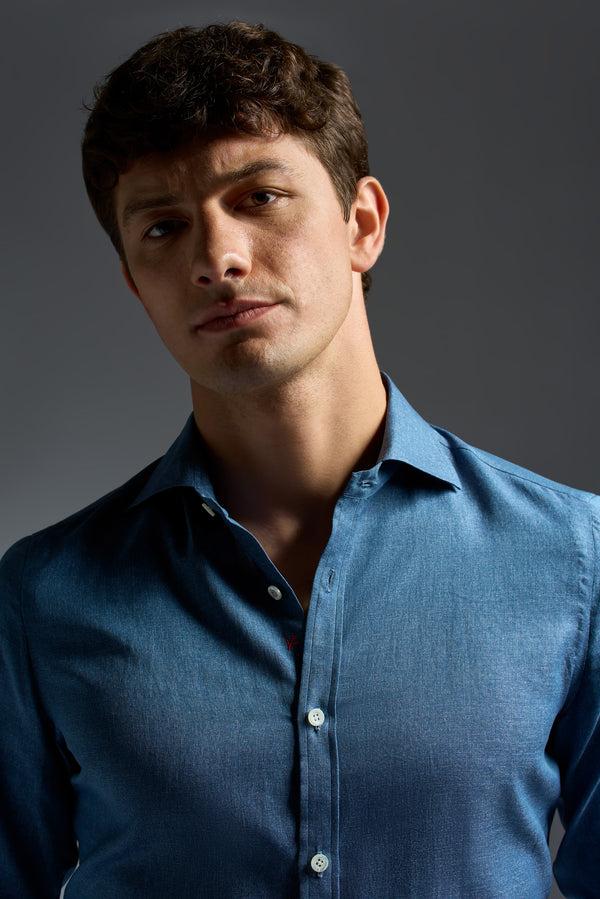 Isaia Mix Sport Shirt Sport Shirt Blue