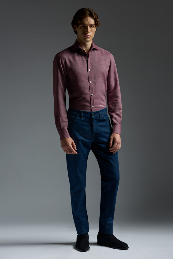 Isaia Mix Sport Shirt Sport Shirt Red