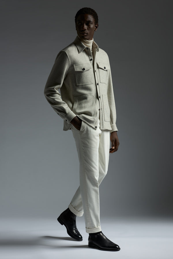 Isaia Overshirt Overshirt Brown And Blue